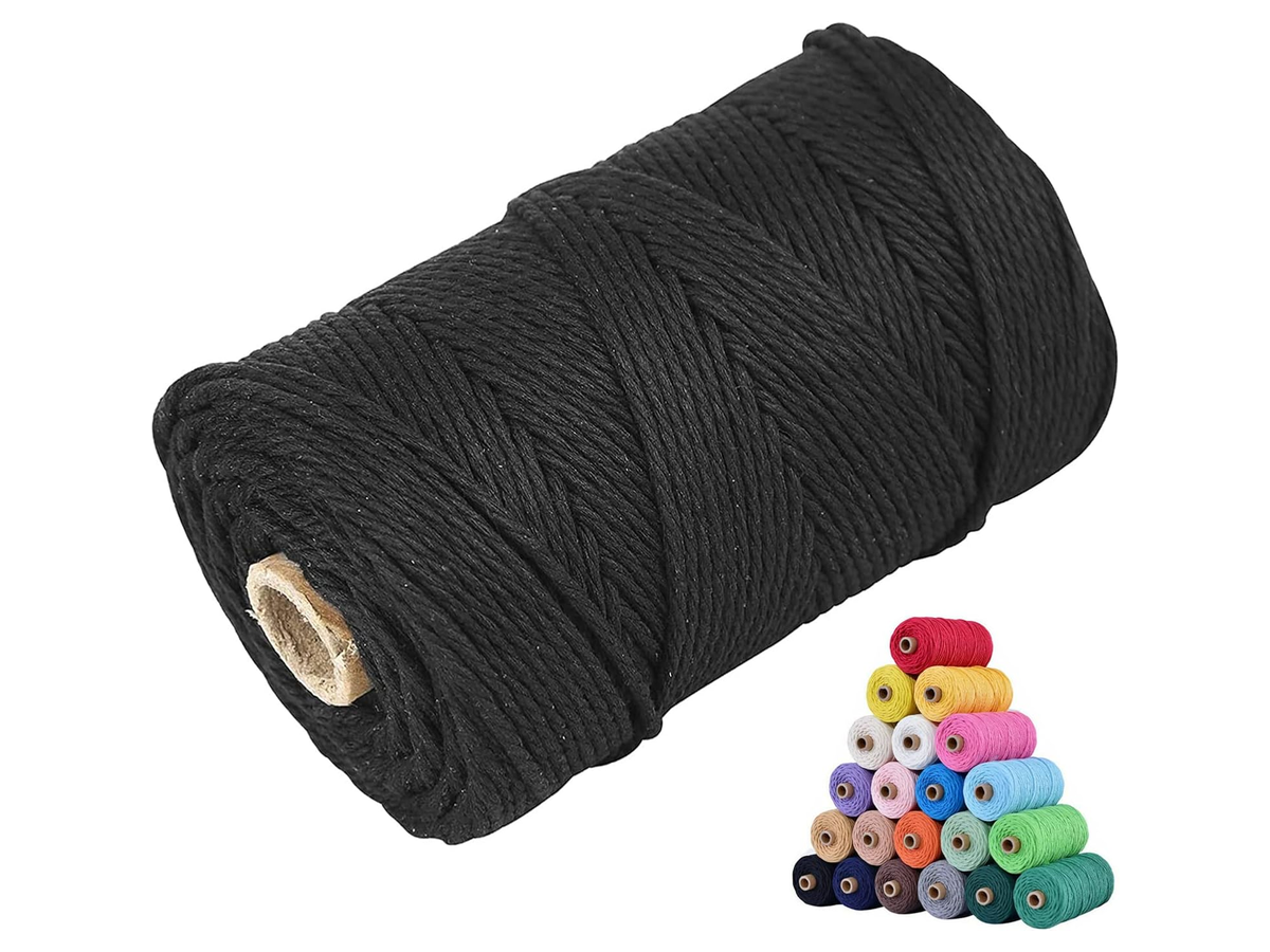 Cotton Macrame Rope 4mm store 020 sku 2 variant black