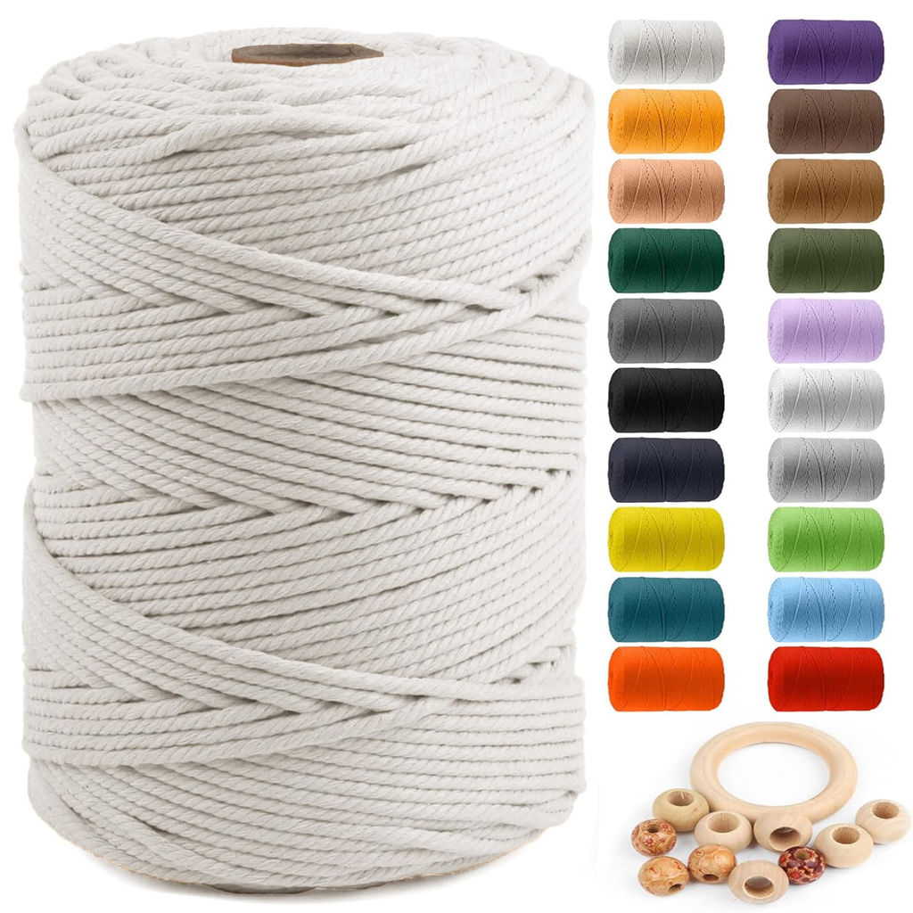 Reusable Macrame Rope - White